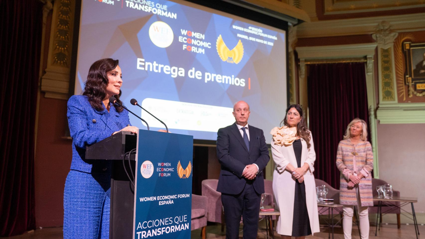 La vicepresidenta ejecutiva de EL ESPAÑOL y editora de Magas y ENCLAVE ODS, en su discurso durante la cita.