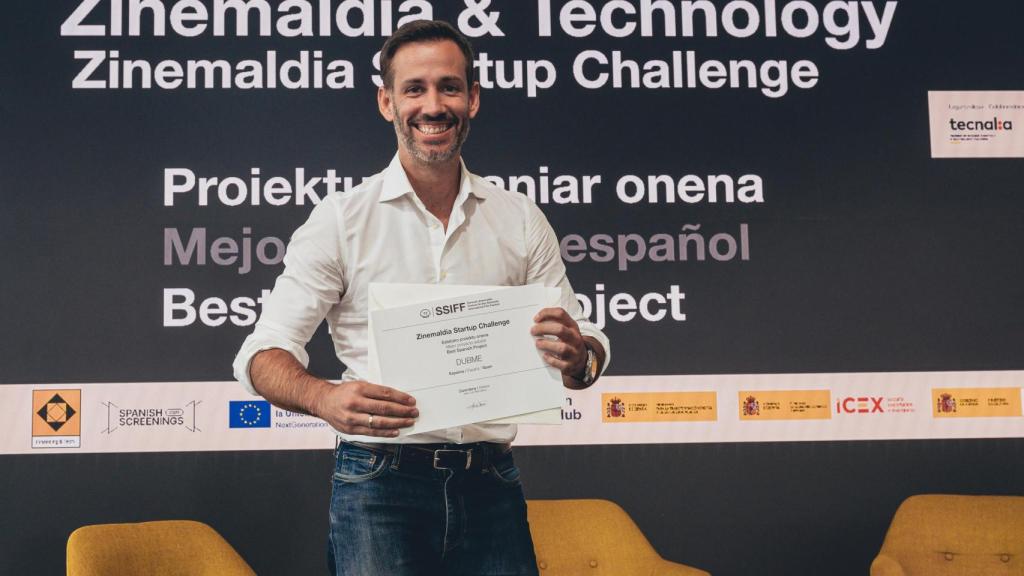 Alejandro San Agustín, CEO de Dubme, startup española ganadora de la competición de startups del Festival de San Sebastián en su última edición.