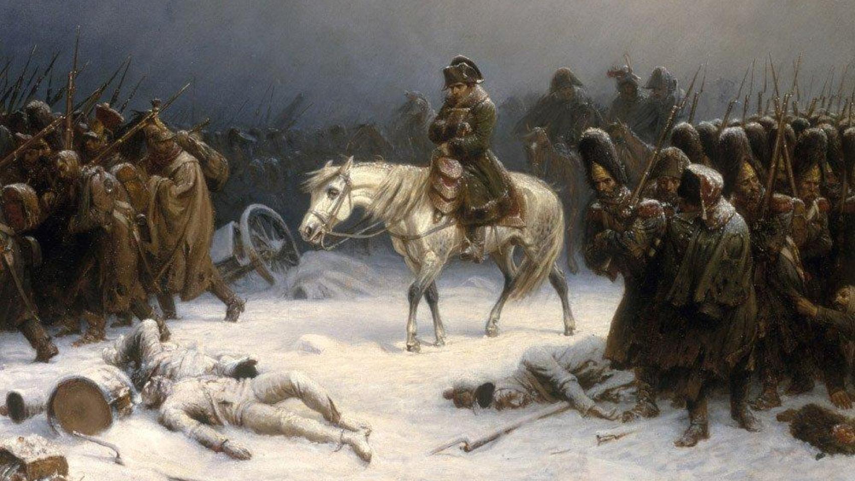 Adolph Northen: 'Retirada de Napoleón de Moscú', 1851.