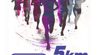 Cartel promocional de la carrera contra la violencia de género, en Madrid.