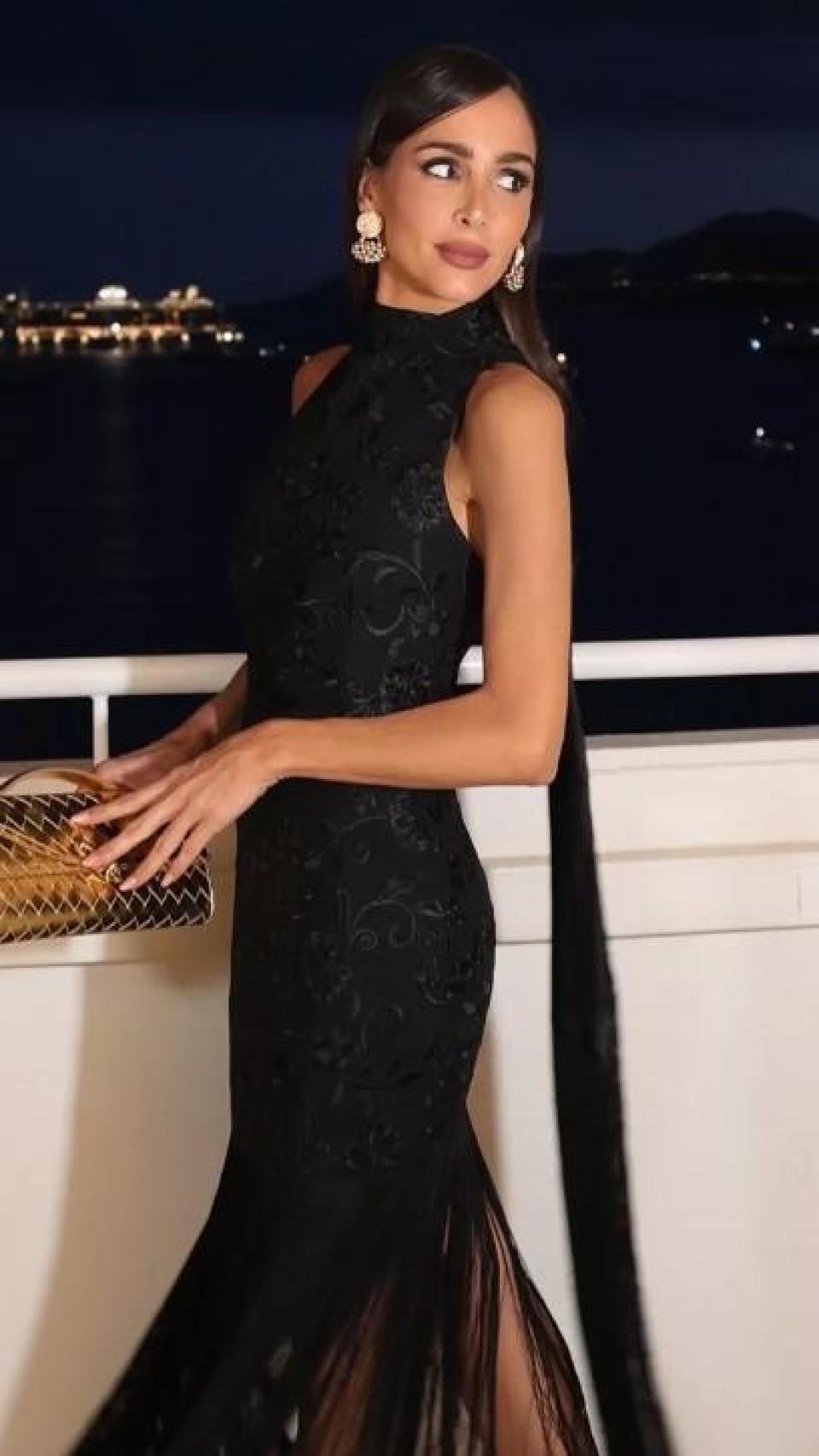 Osorno, luciendo su vestido en Cannes.