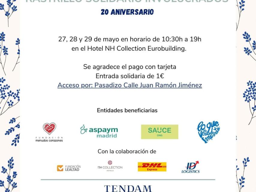 Cartel del rastrillo.