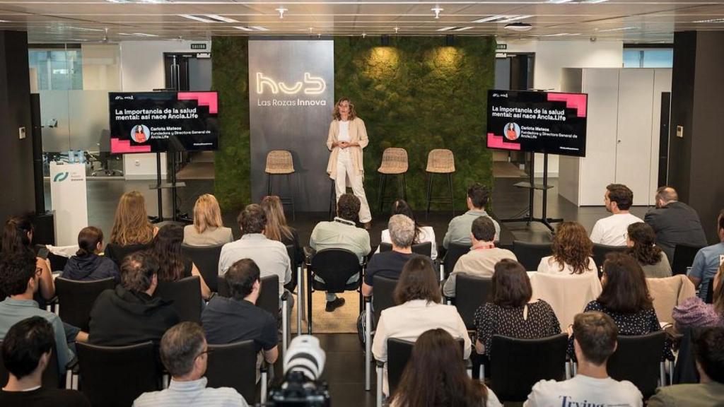 El Hub Las Rozas Innova durante el acto de presentación del acuerdo del consistorio con Ancla.life.