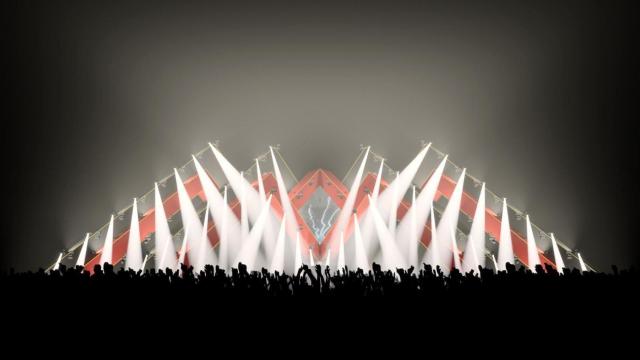 'Renders' y gráficos del escenario 'Resonance' del festival Medusa en Cullera (Valencia). EE