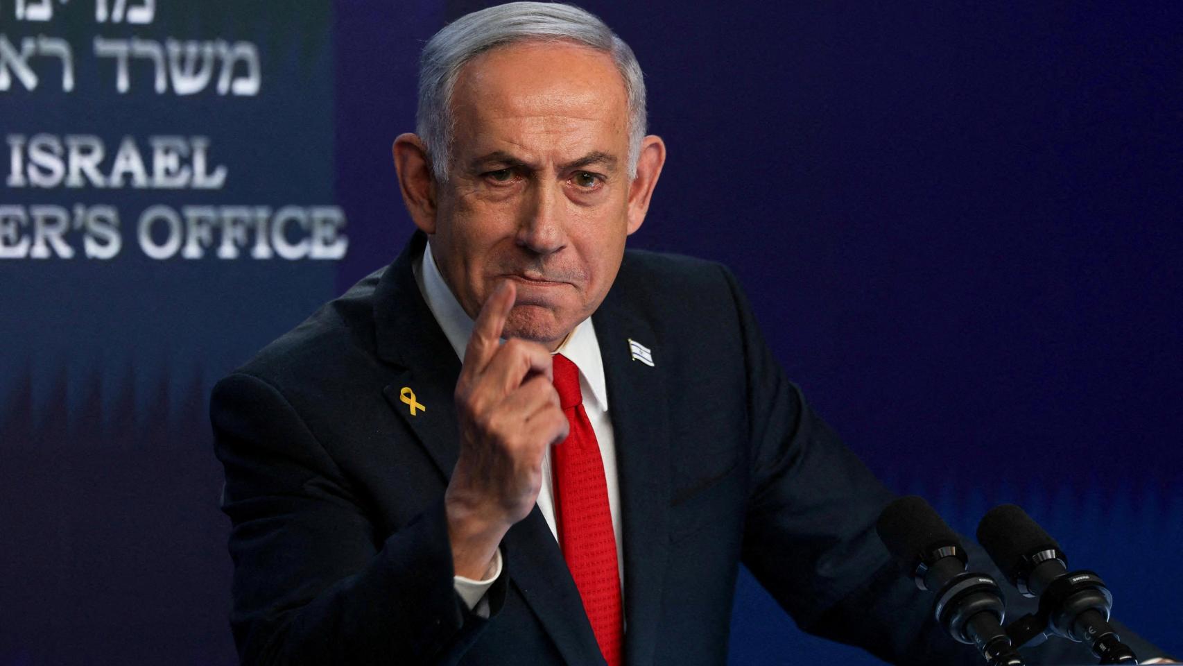 El primer ministro israelí, Benjamin Netanyahu, en una conferencia de prensa en Jerusalén.