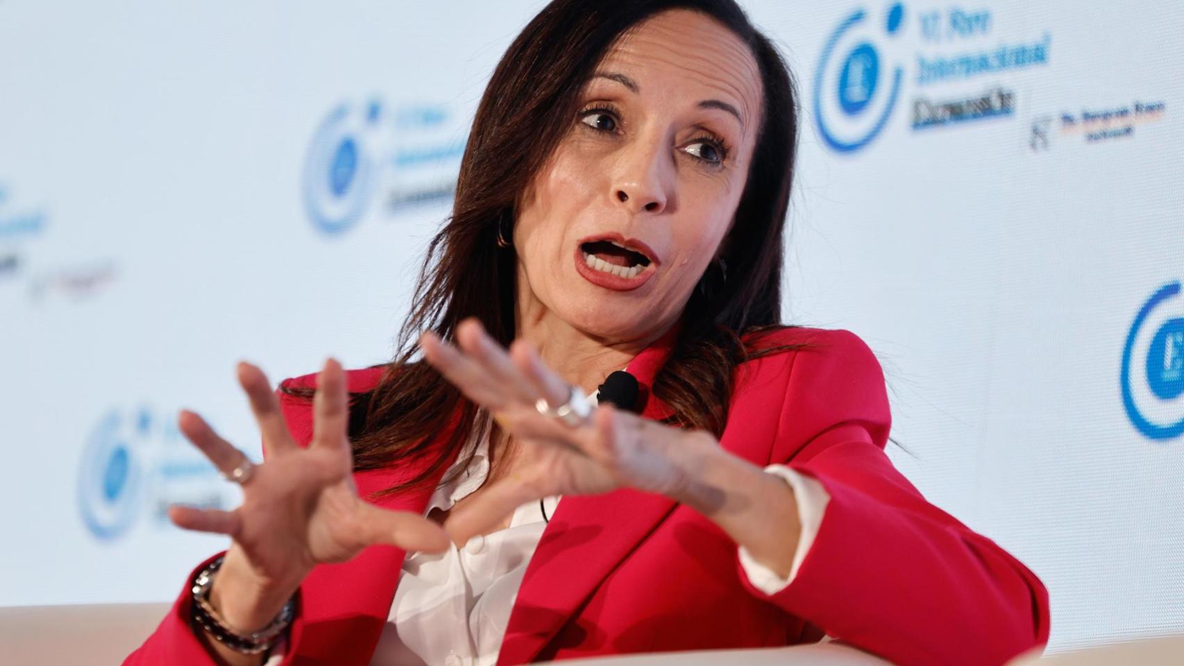 Beatriz Corredor, presidenta de Redeia, en un foro la pasada semana.