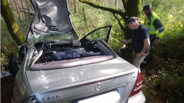 Accidente en Melide (A Coruña).