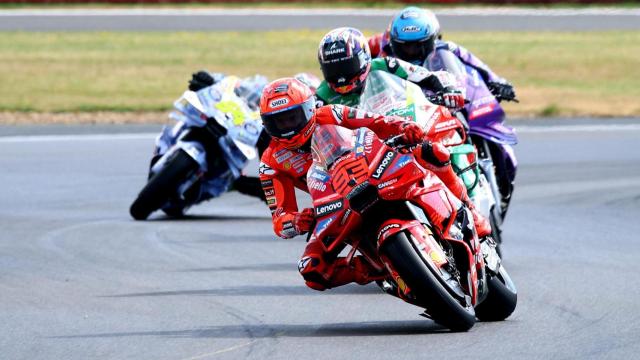 Marc Márquez, durante el inicio del GP de Reino Unido.