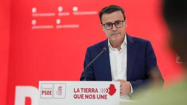 El secretario general del PSOE de Extremadura, Miguel Ángel Gallardo.