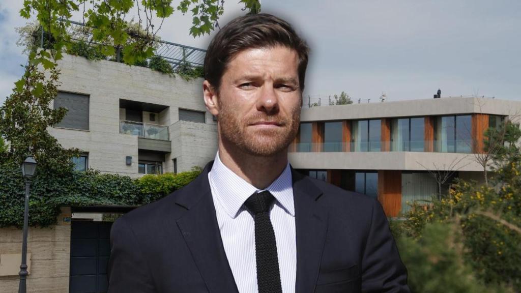 El futbolista Xabi Alonso junto a dos de sus propiedades.