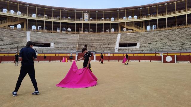 Una de las clases en el anterior curso de la Escuela Taurina de Alicante.