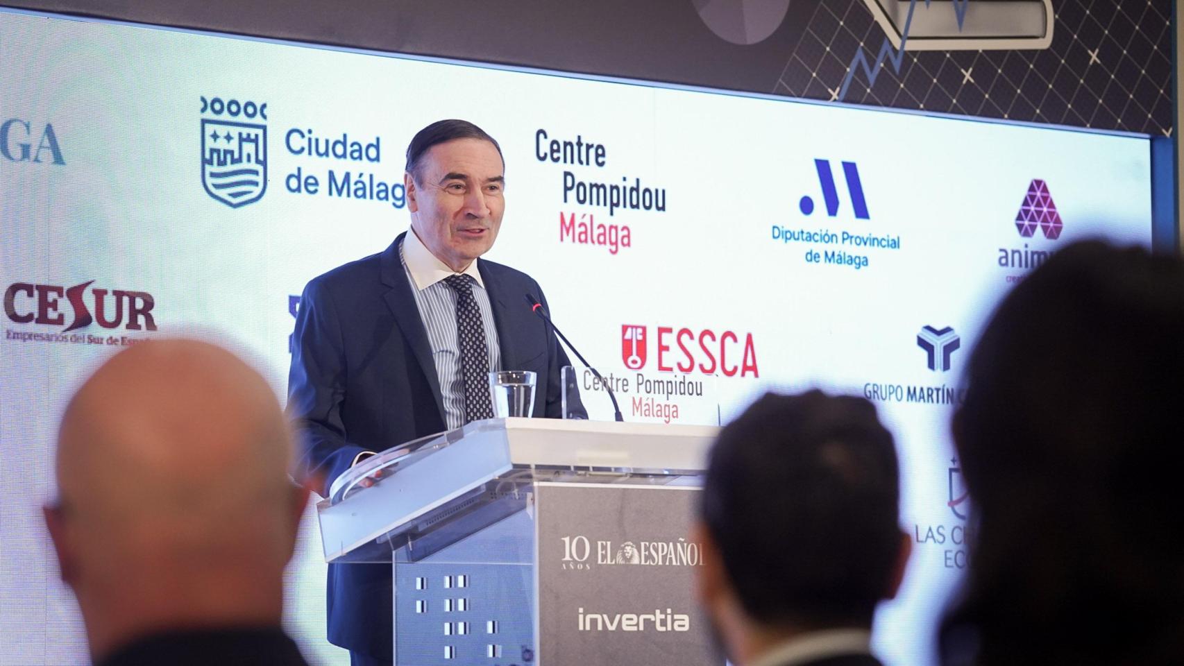 Pedro J. Ramírez durante la inauguración del IV Foro de Educación, Innovación y Economía de Málaga.