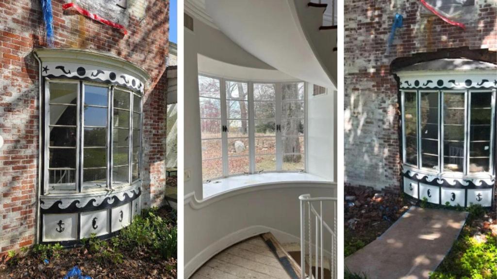 Una de las ventanas de la que fue mansión de Richard Gere se vende antes de su derribo.