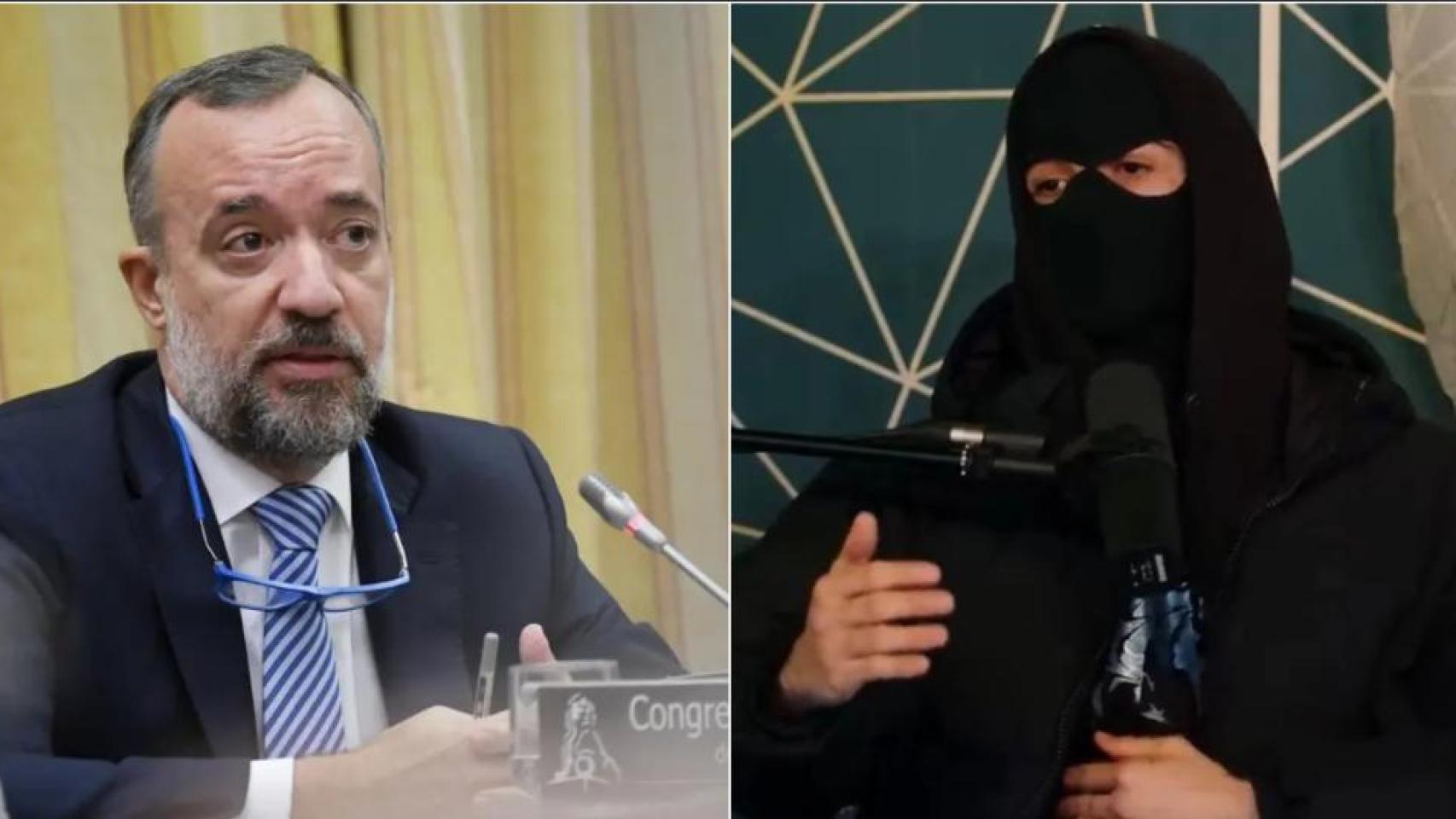 Francisco Martínez y el joven 'hacker' conocido como 'Alcasec'.