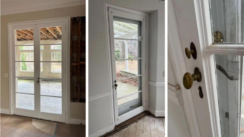 Hasta las ventanas y los marcos de las puertas de la mansión se venden en internet.