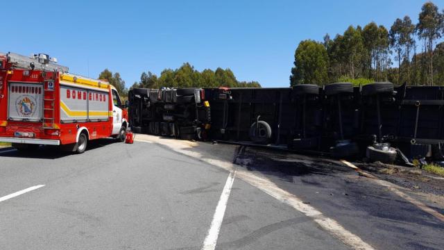 Imagen del siniestro en la A-6.