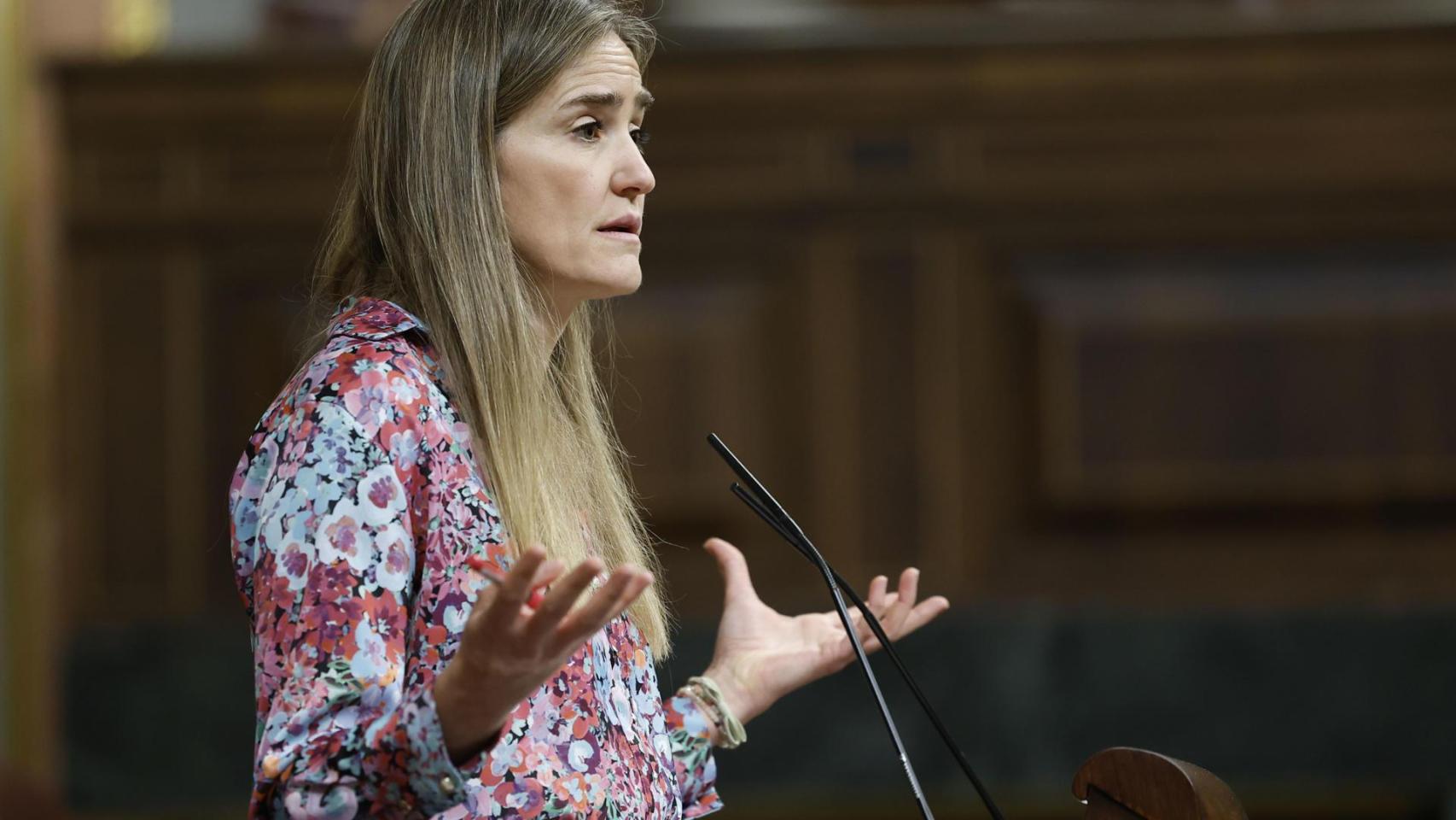 La ministra de Transición Ecológica, Sara Aagesen, este miércoles en la sesión del control al Gobierno en el Congreso de los Diputados.