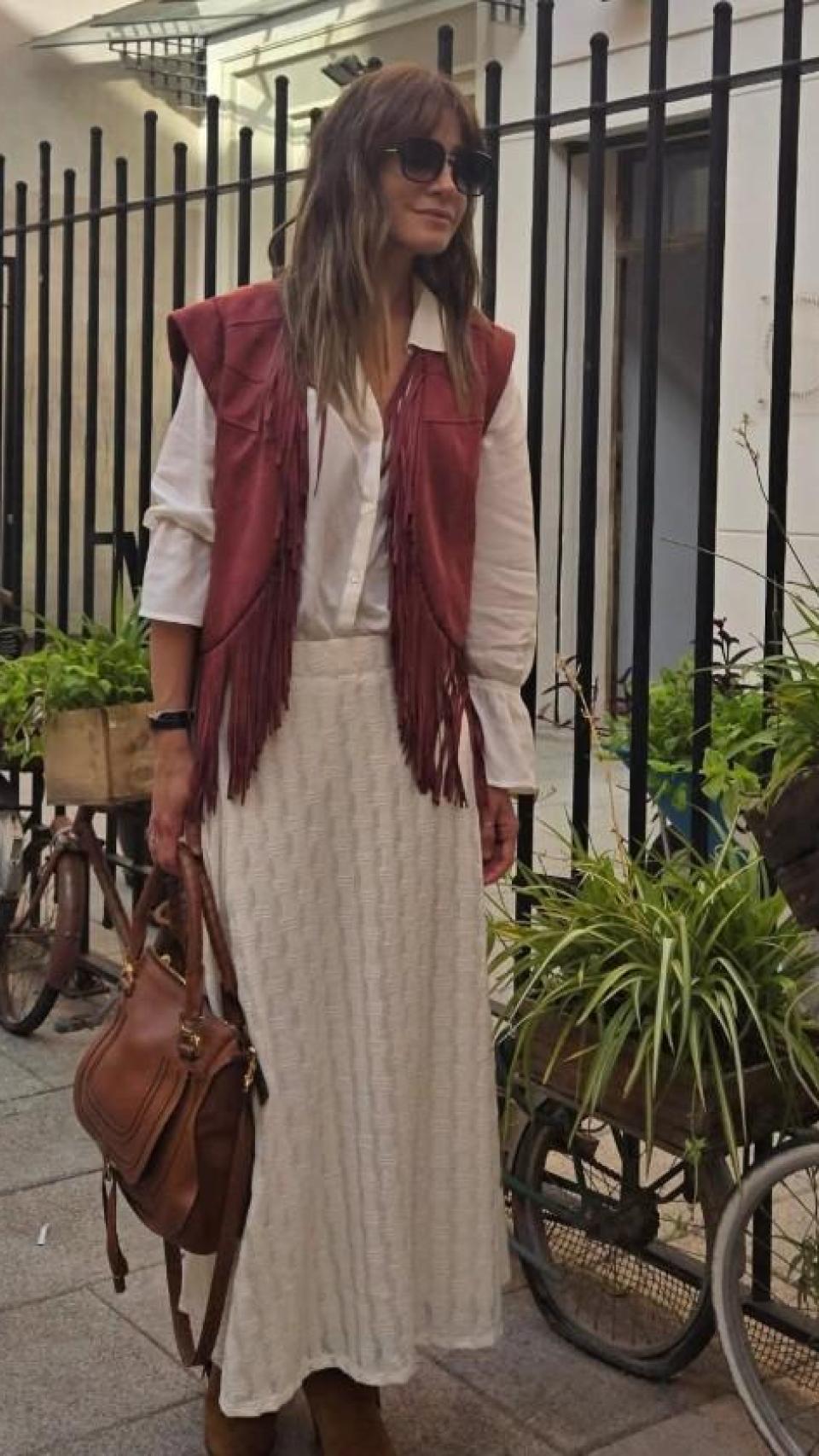 La falda de Isabel Jiménez.