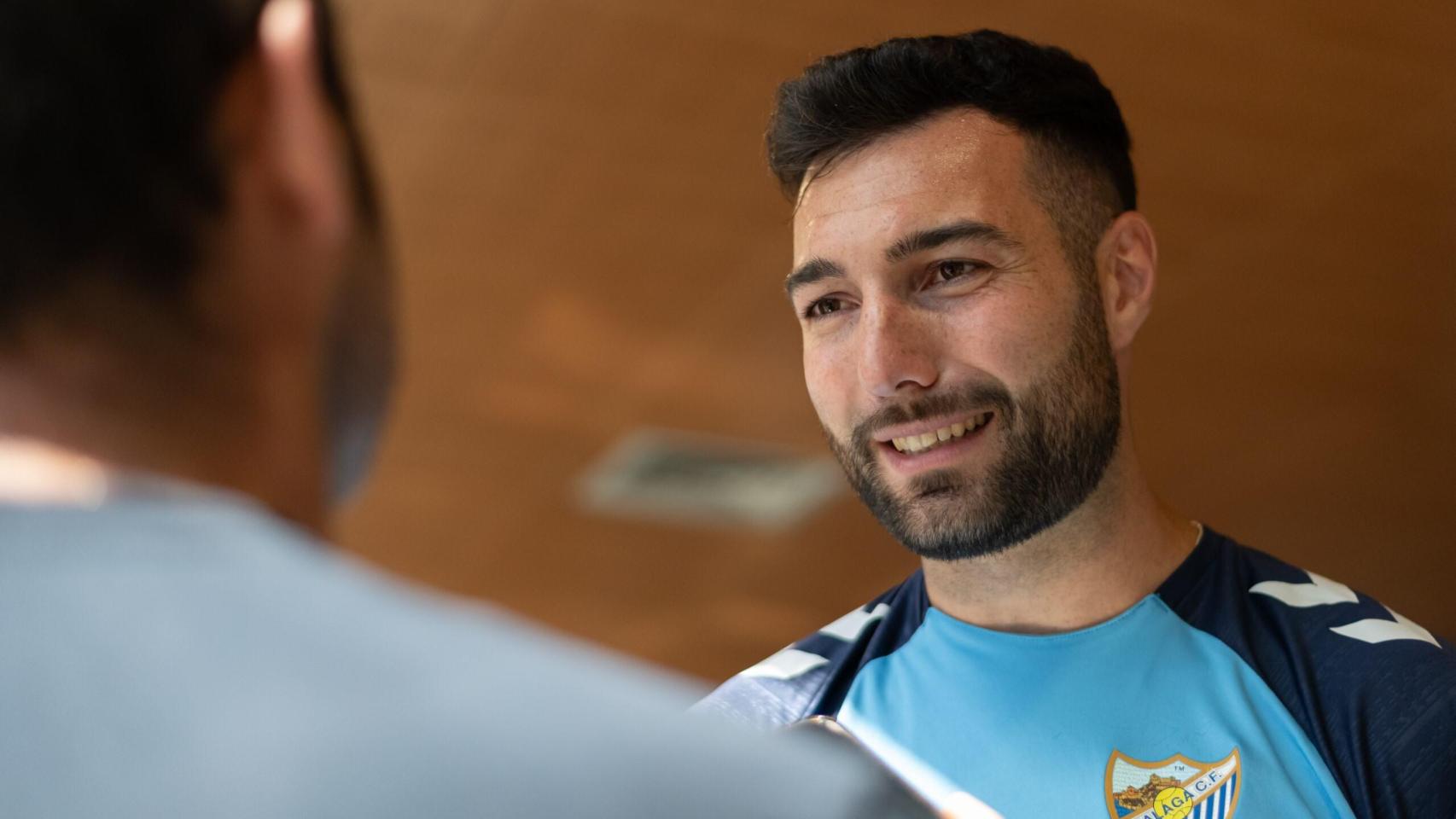 Álex Pastor, jugador del Málaga CF, durante el 'media day' organizado por el club.