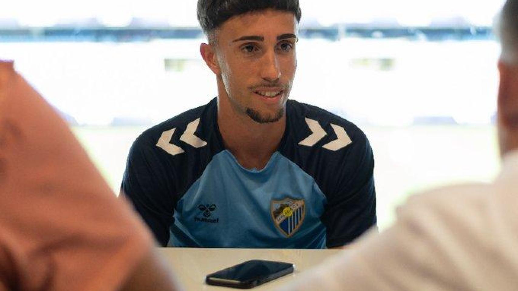David Larrubia, jugador del Málaga CF