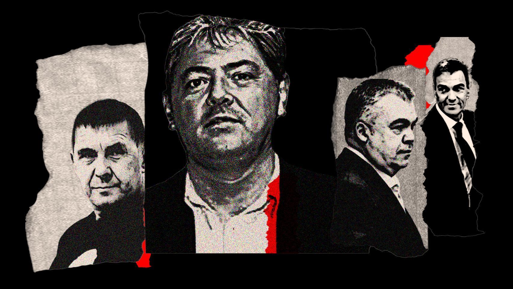 I-D: Arnaldo Otegi, Antxon Alonso, Koldo García y Pedro Sánchez.