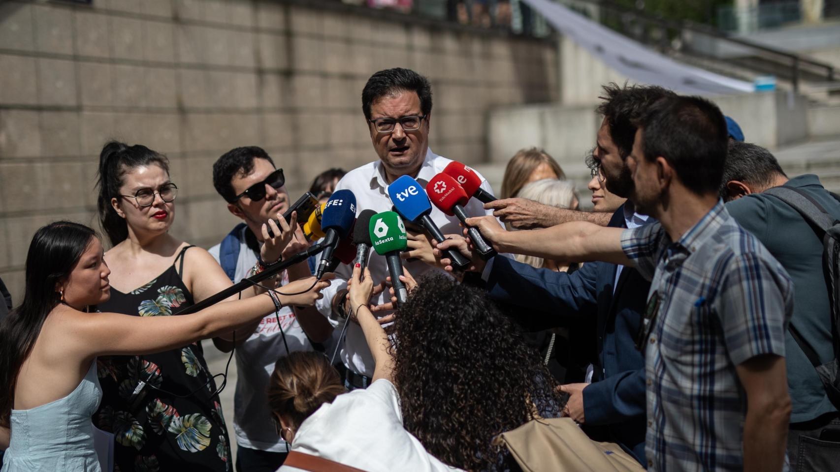 El ministro para la Transformación Digital, Óscar López, este domingo en Madrid.