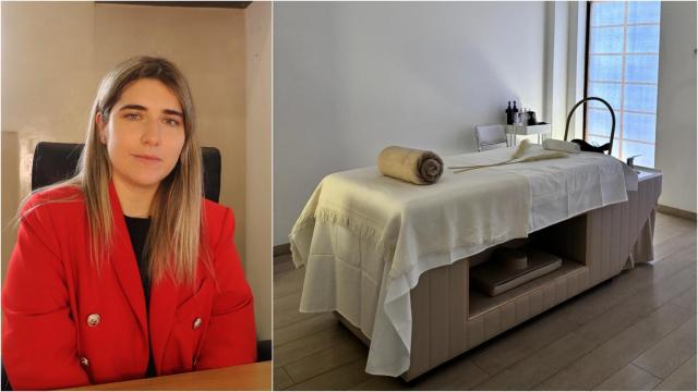 Aída García y uno de sus spas.