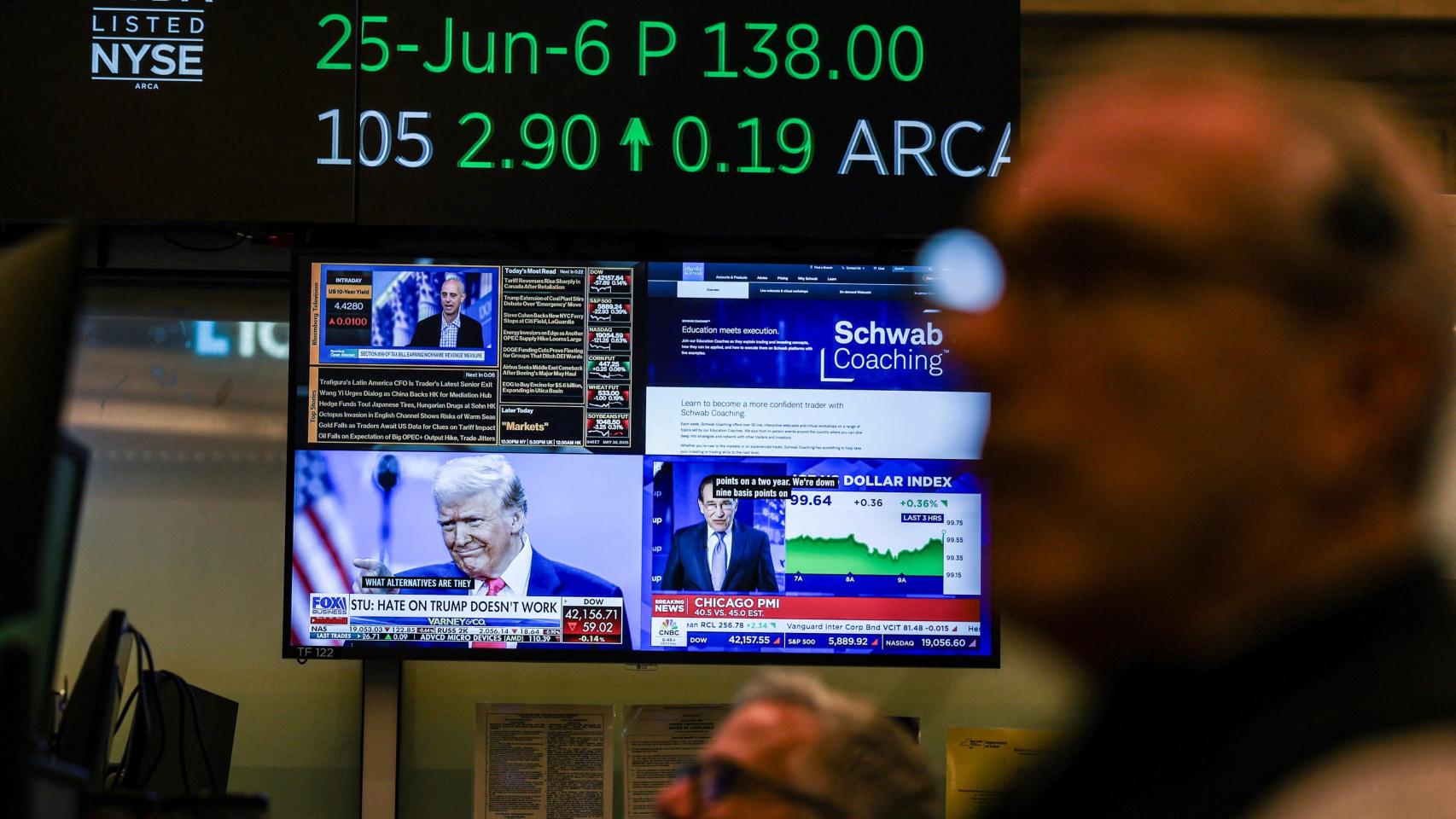 Parqué de la Bolsa de Nueva York.