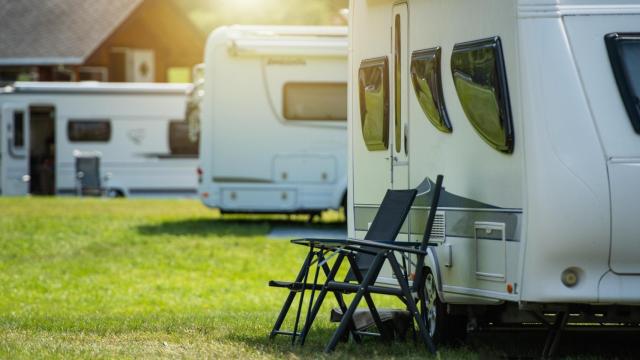 Imagen de archivo de un camping de caravanas.
