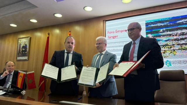 El acto de este lunes en Marruecos.