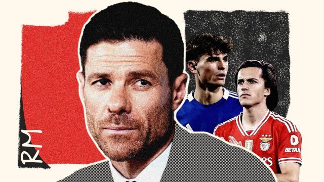 Xabi Alonso, Nico Paz y Álvaro Carreras, en un fotomontaje