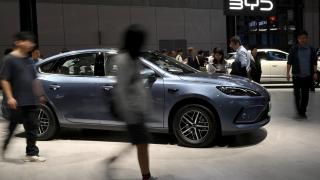 Vehículo de BYD en un salón del automóvil