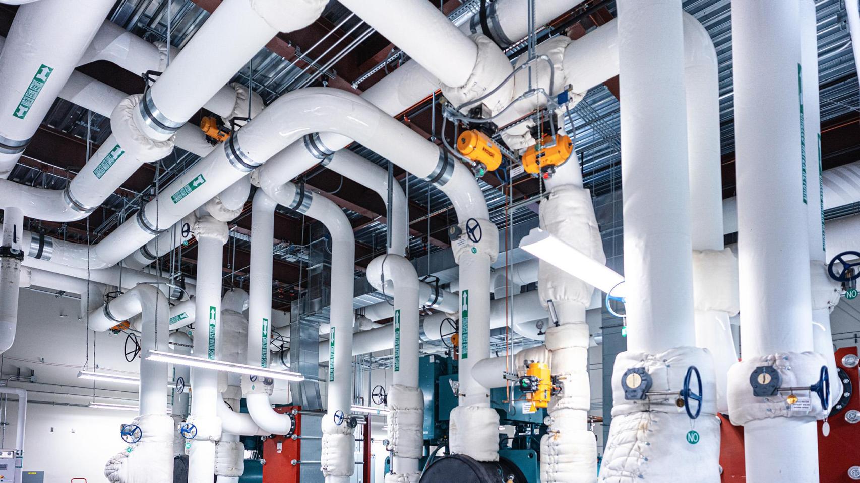 Sistema de refrigeración 'free-coooling' de un centro de datos de Microsoft.