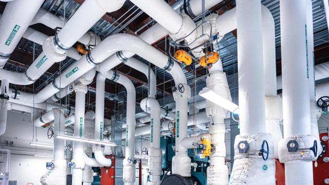 Sistema de refrigeración 'free-coooling' de un centro de datos de Microsoft.