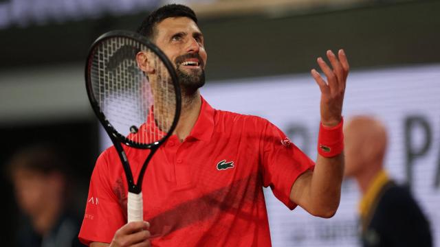 Djokovic, durante el partido contra Zverev.