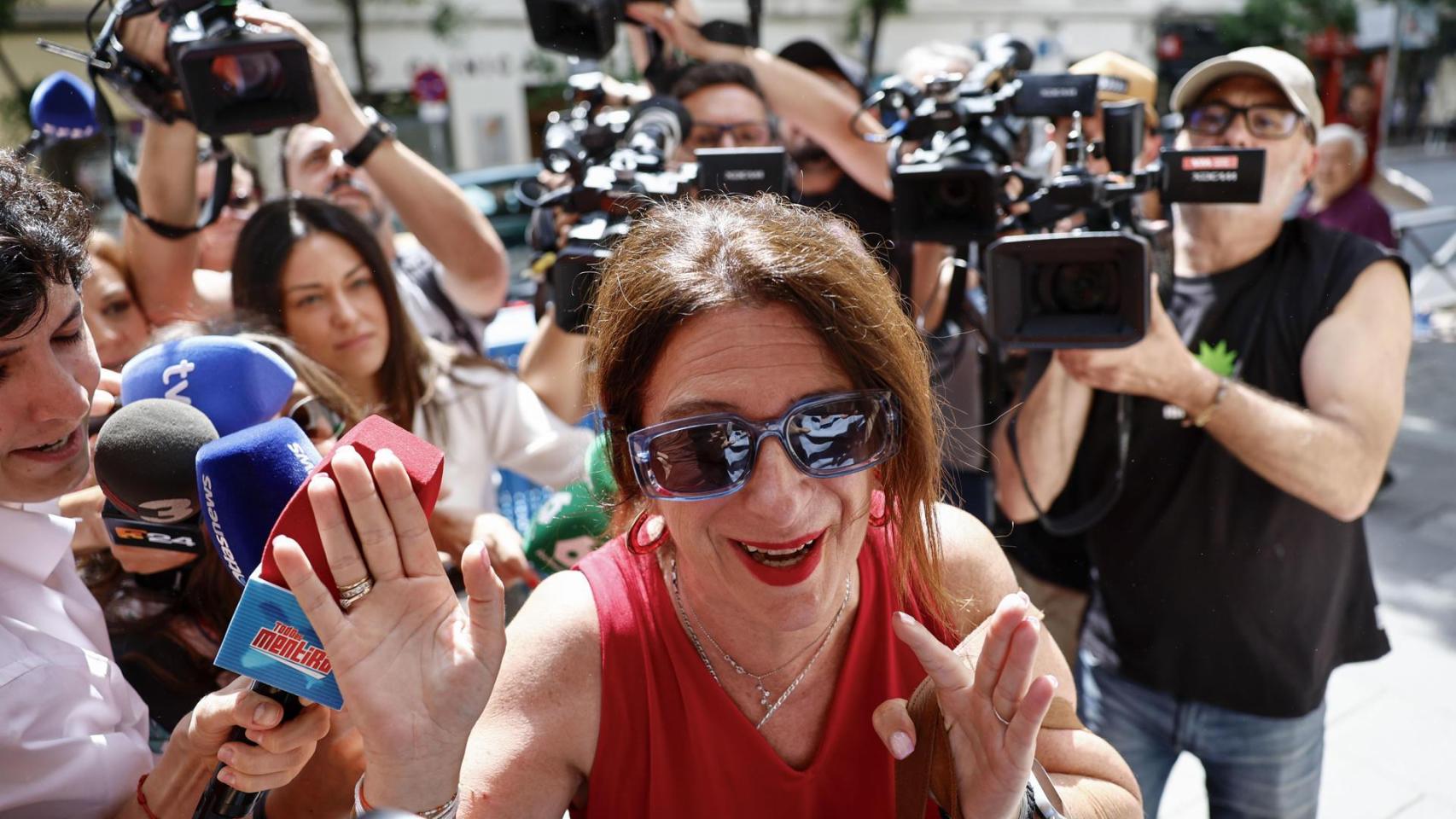 La ya exmilitante socialista este martes entrando en la sede del PSOE en la calle Ferraz.