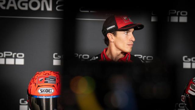 Marc Márquez, durante la conferencia de prensa del Gran Premio de Aragón.