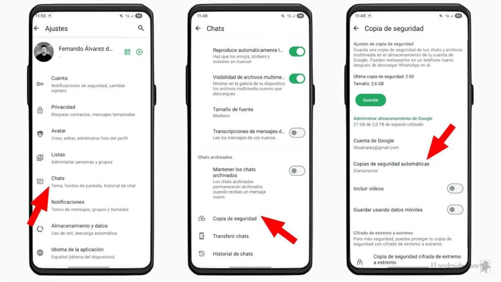 Copia de seguridad de WhatsApp