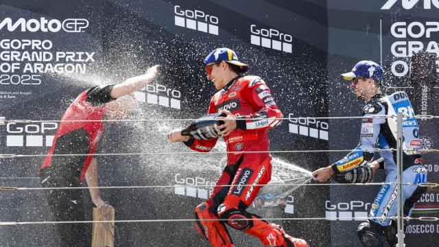 Los hermanos Márquez, en el GP de Aragón