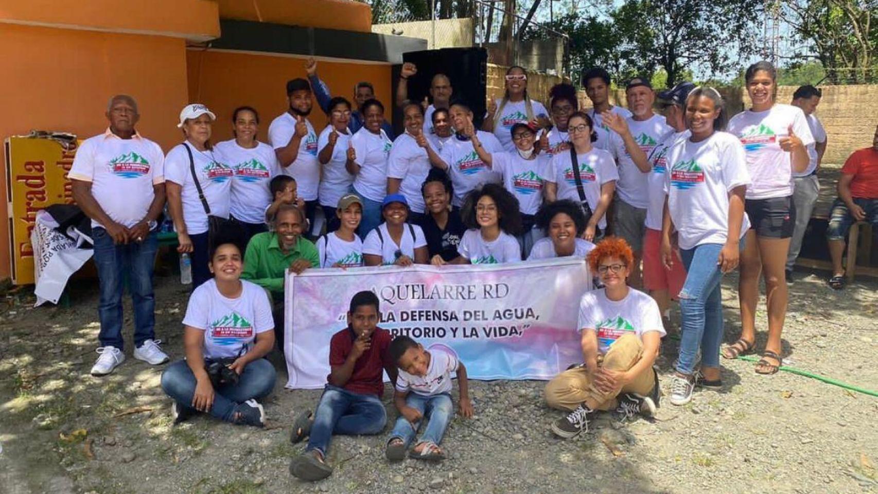 Imagen del colectivo Aquelarre en una jornada de protesta en contra de la central hidroeléctrica del Río Masipedro.