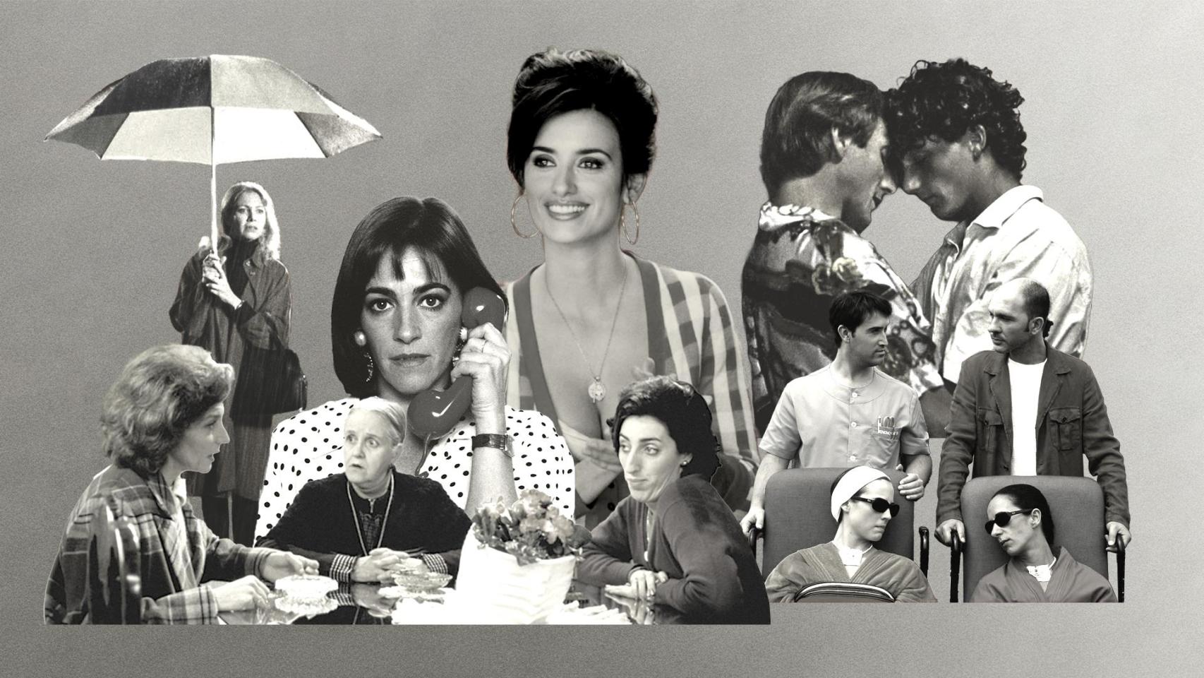 Algunos de los protagonistas de las películas de Almodóvar. Montaje: Rubén Vique