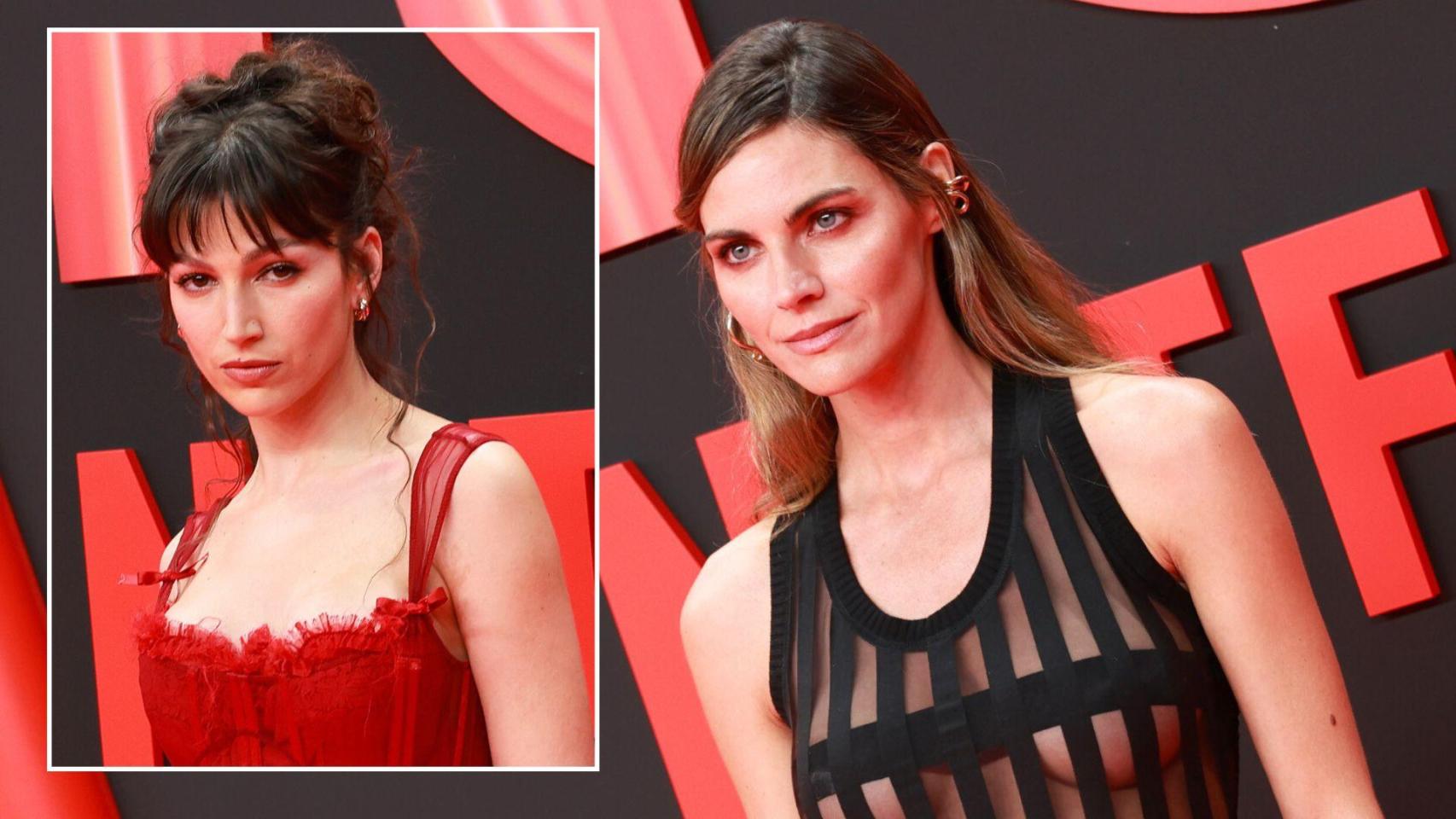 Algunas invitadas al aniversario de la plataforma, en un montaje de Magas.