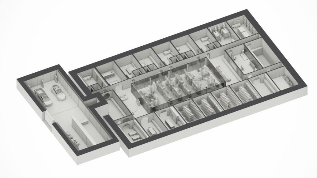 Plano del búnker DBX.