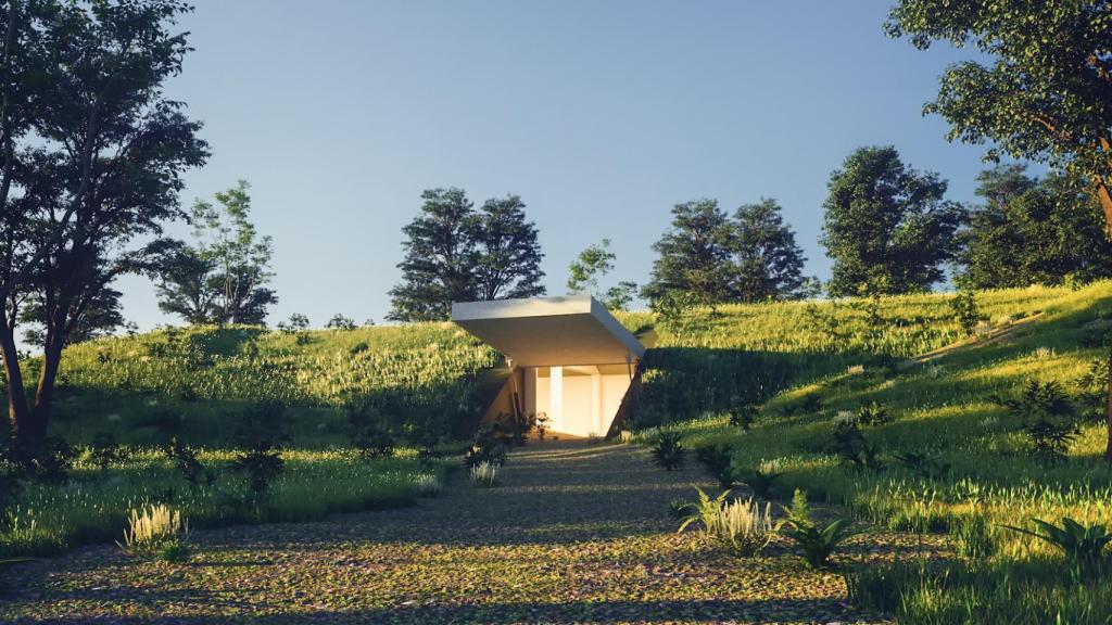 La entrada al búnker DBX.