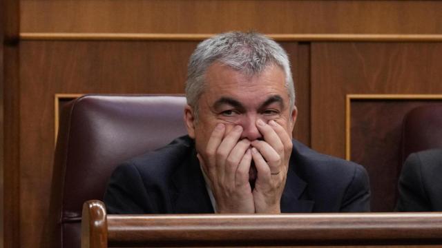 El diputado socialista Santos Cerdán este jueves en el Congreso.