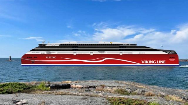 Concepto de Helios, el futuro ferry eléctrico de Viking Line.
