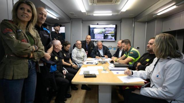 Puesto de Mando Avanzado habilitado en el Monte do Gozo.