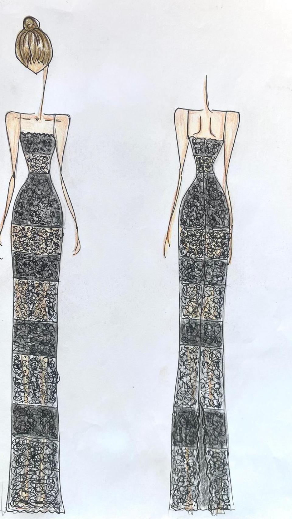 Boceto Carmen Jordá x Victoria Colección.