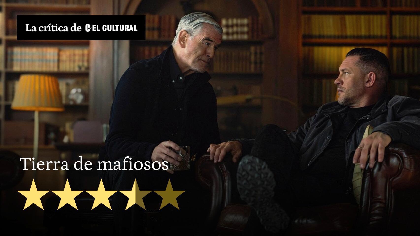 Pierce Brosnan y Tom Hardy en la serie 'Tierra de mafiosos'