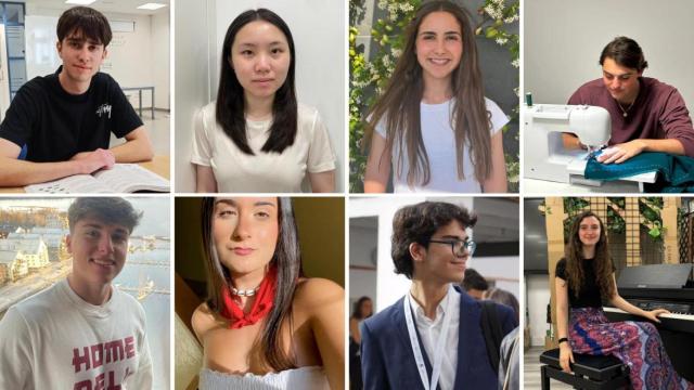 De izquierda a derecha y de arriba a abajo: Edu, Jingy, Paula, Iago, Sergio, Irati, Pablo y Mariana, algunos de los mejores alumnos de la PAU 2025.